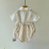 【hamomisi】Rompers with bow tie(73~90cm)