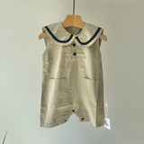 【hamomisi】Sailor sleeveless rompers(73~90)
