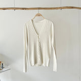 【ハモミシノオトナフク】Recycled Poly V-Neck Cardigan