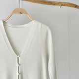 【ハモミシノオトナフク】Recycled Poly V-Neck Cardigan