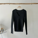 【ハモミシノオトナフク】Recycled Poly V-Neck Cardigan