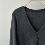 【ハモミシノオトナフク】Recycled Poly V-Neck Cardigan