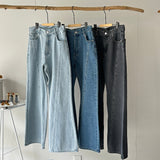 【ハモミシノオトナフク】Denim Seam Flare PT