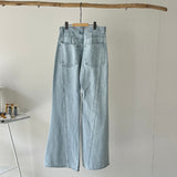 【ハモミシノオトナフク】Denim Seam Flare PT