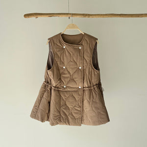 【ハモミシノオトナフク】Quilted Flare Vest