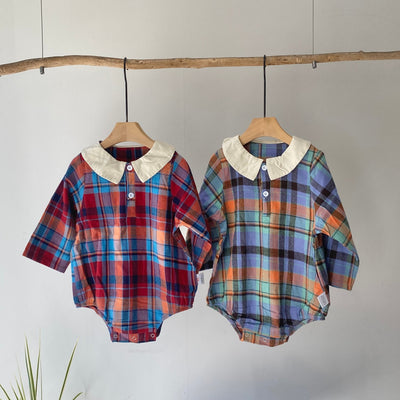 Check rompers(80.90cm)