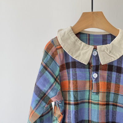 Check rompers(80.90cm)