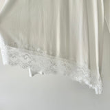 【ハモミシノオトナフク】Asymmetrical pullover  lace trim