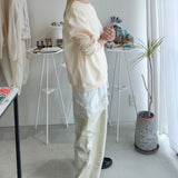 【ハモミシノオトナフク】Bonded Sleeve Twist Pullover