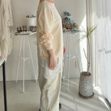 【ハモミシノオトナフク】Bonded Sleeve Twist Pullover