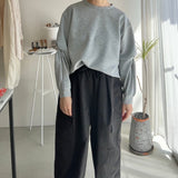 【ハモミシノオトナフク】Bonded Sleeve Twist Pullover