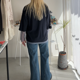 【ハモミシノオトナフク】Denim Seam Flare PT