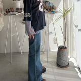 【ハモミシノオトナフク】Denim Seam Flare PT