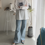 【ハモミシノオトナフク】Denim Seam Flare PT