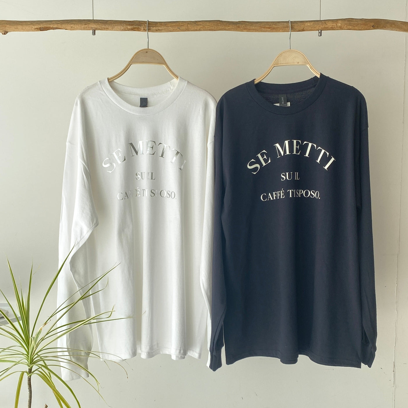 SE METTI logo long sleeve T【ハモミシノオトナフク】