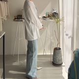 【ハモミシノオトナフク】Denim Seam Flare PT