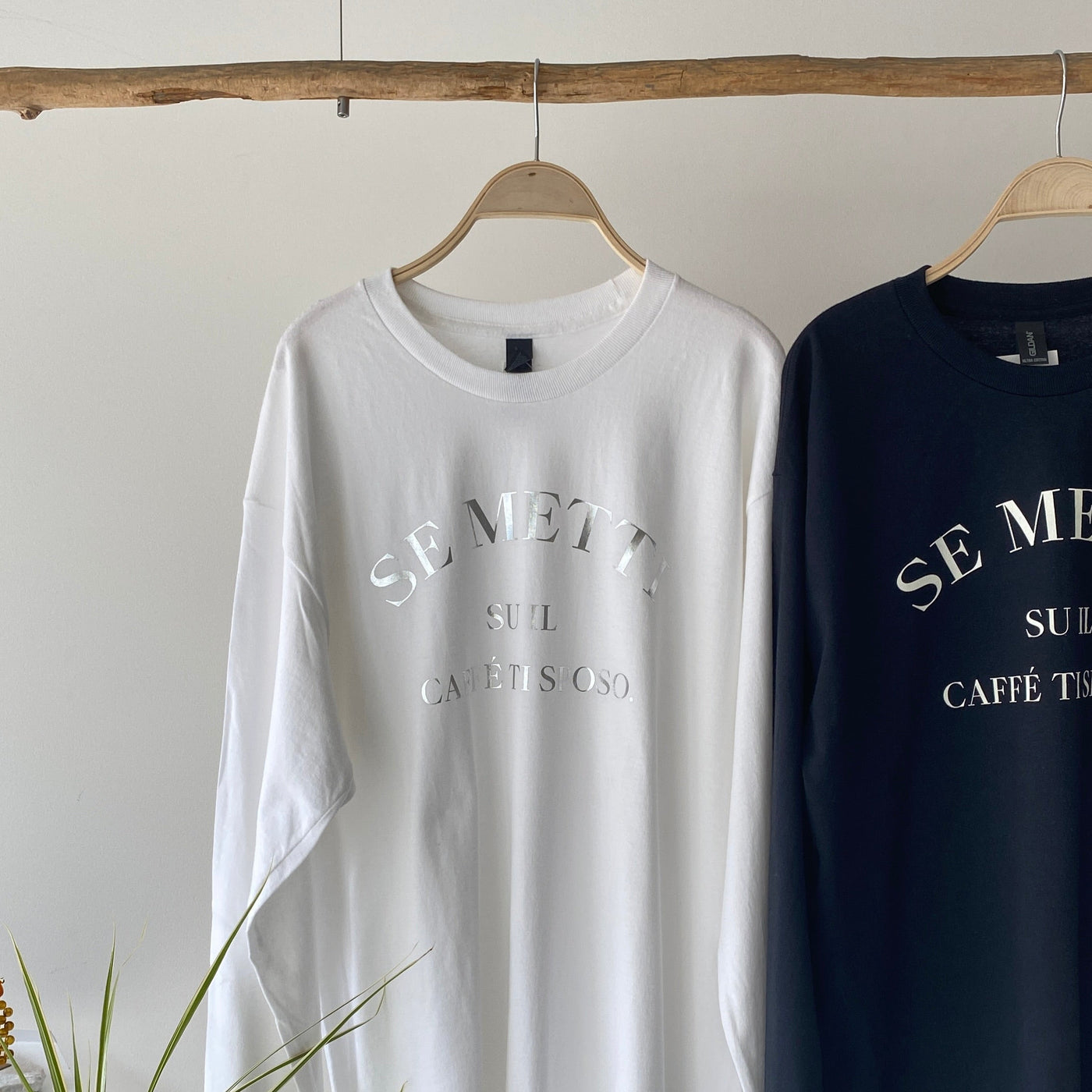 SE METTI logo long sleeve T【ハモミシノオトナフク】
