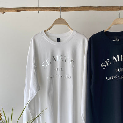 SE METTI logo long sleeve T【ハモミシノオトナフク】