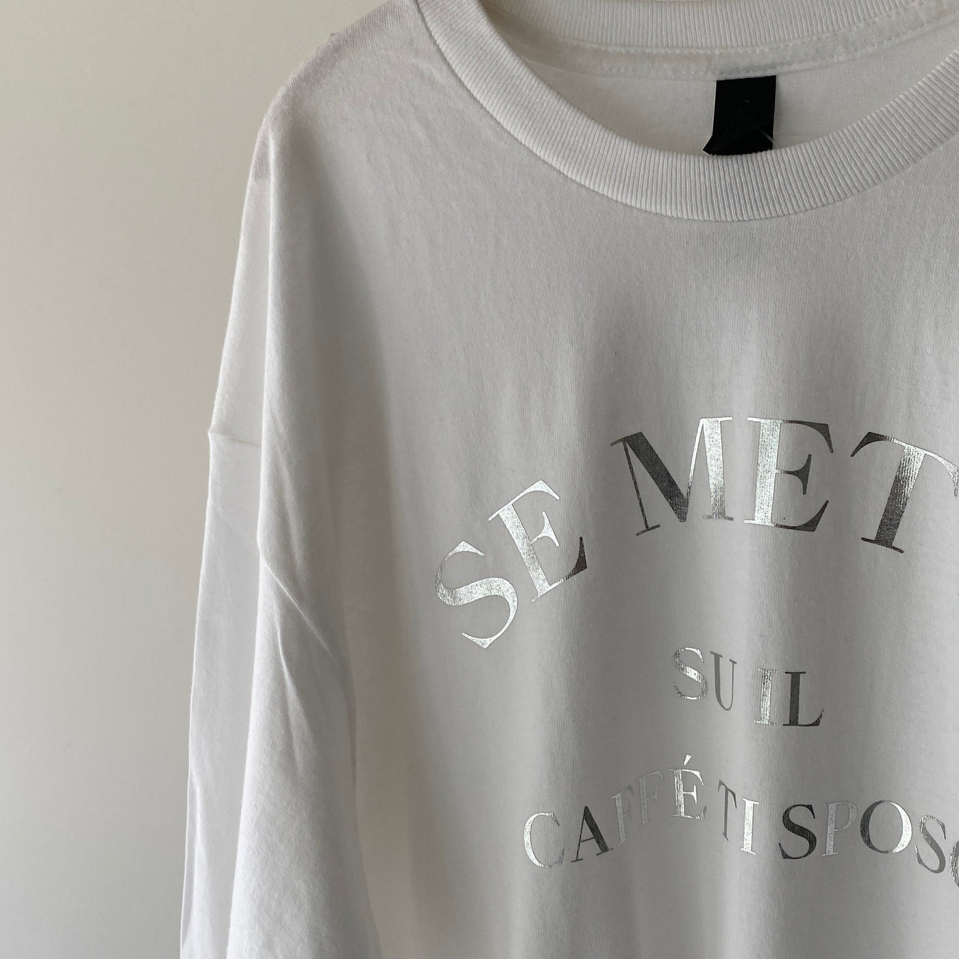 SE METTI logo long sleeve T【ハモミシノオトナフク】