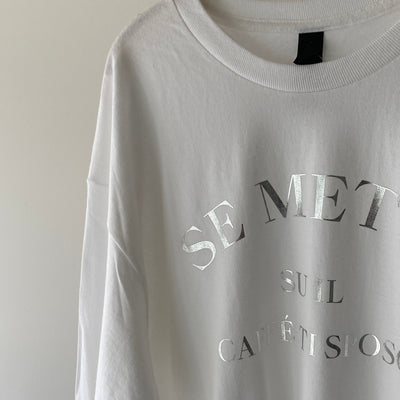 SE METTI logo long sleeve T【ハモミシノオトナフク】