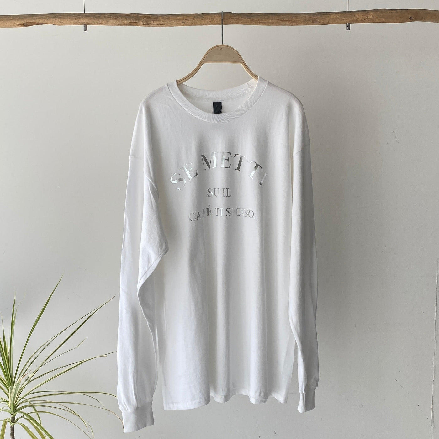 SE METTI logo long sleeve T【ハモミシノオトナフク】