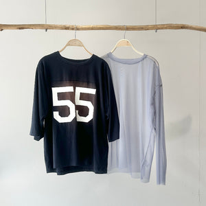 【ハモミシノオトナフク】Layered tulle 55 number T-shirt