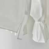 【ハモミシノオトナフク】Broadcloth ruffle blouse