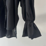 【ハモミシノオトナフク】Broadcloth ruffle blouse