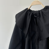 【ハモミシノオトナフク】Broadcloth ruffle blouse