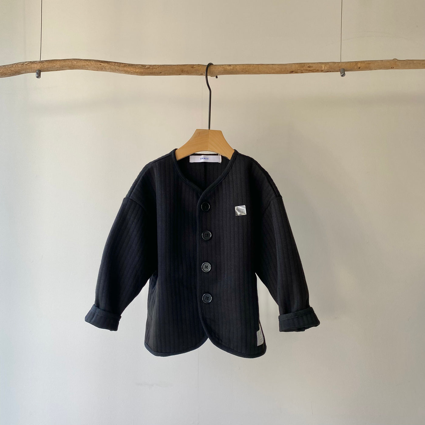 quilted collarless jacket(100.120.140)