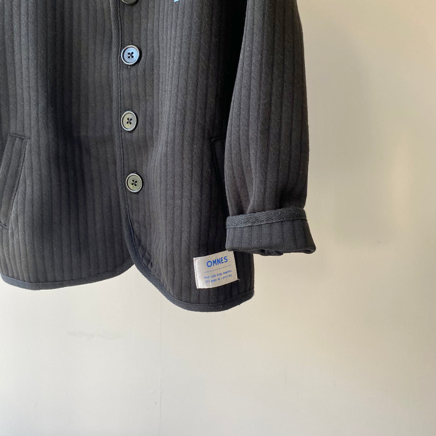 quilted collarless jacket(100.120.140)