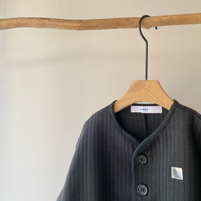 quilted collarless jacket(100.120.140)
