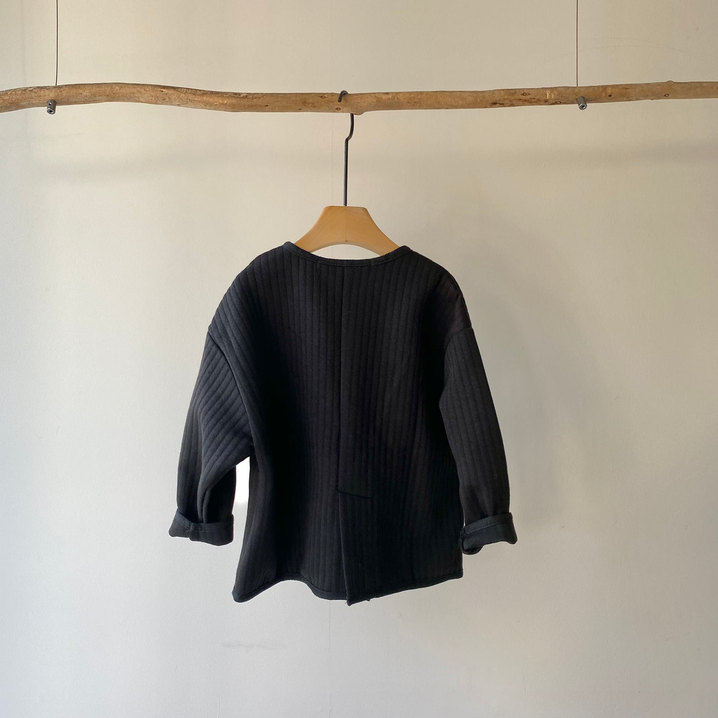 quilted collarless jacket(100.120.140)