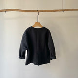 【hamomisi】quilted collarless jacket(120)