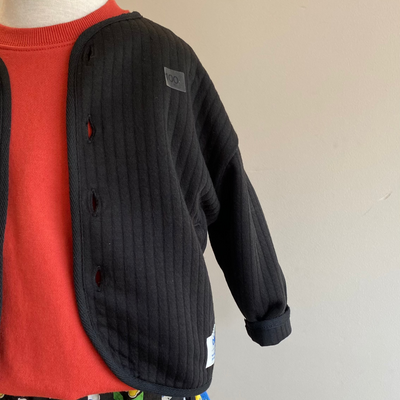 quilted collarless jacket(100.120.140)