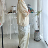 【ハモミシノオトナフク】Asymmetrical pullover  lace trim