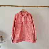 【ハモミシノオトナフク】Chemical color oversized denim jacket