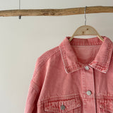 【ハモミシノオトナフク】Chemical color oversized denim jacket