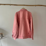 【ハモミシノオトナフク】Chemical color oversized denim jacket