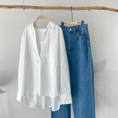 【ハモミシノオトナフク】Skipper blouse