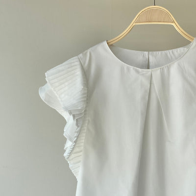 Pleated sleeve blouse【ハモミシノオトナフク】