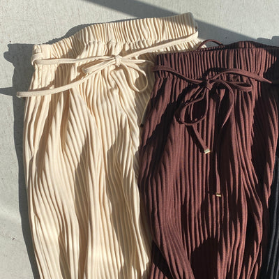 【ハモミシノオトナフク】Self cut pleated pants