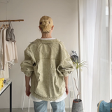 【ハモミシノオトナフク】Chemical color oversized denim jacket