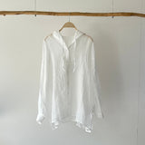 【ハモミシノオトナフク】Sheer Washed Hooded Shirt