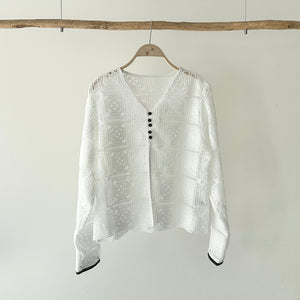 【ハモミシノオトナフク】Crochet Lace Cardigan