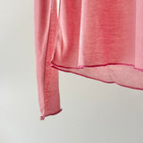 【ハモミシノオトナフク】Slub-style sheer crew neck top