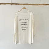 【ハモミシノオトナフク】Sheer print oversized long-T