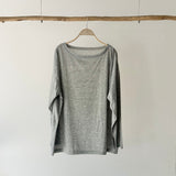 【ハモミシノオトナフク】Sheer print oversized long-T
