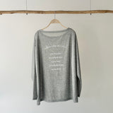 【ハモミシノオトナフク】Sheer print oversized long-T