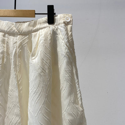 【ハモミシノオトナフク】Sheer jacquard pleated pants